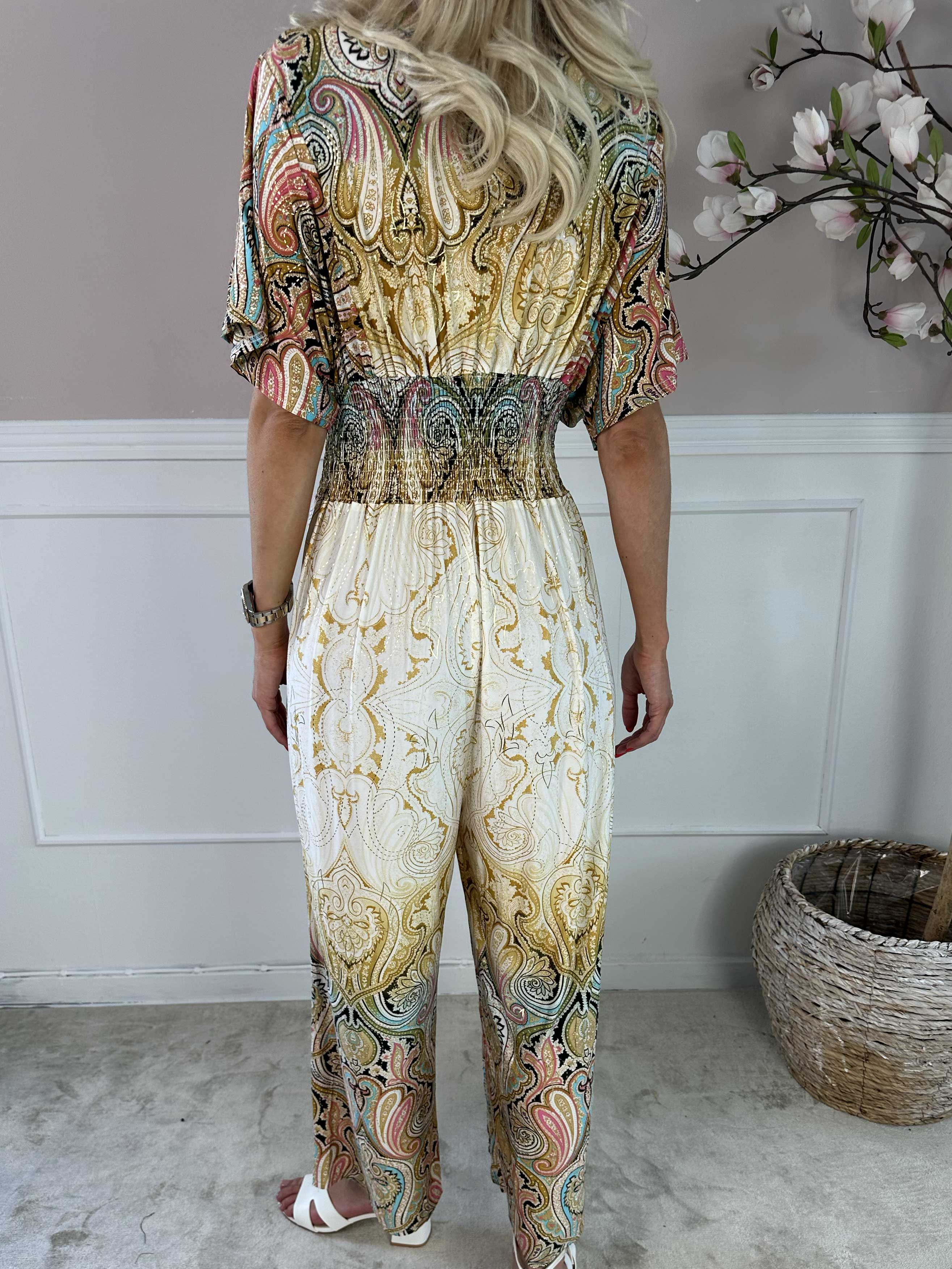 Pams Paisley Jumpsuit - Elastisk jumpsuit med mönster